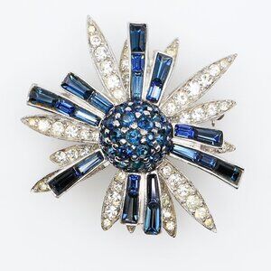 Vintage Avon of Belleville Boucher MCM Atomic Starburst Rhinestone Brooch 1950s